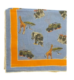 Seaward & Stearn Africa Scene W/ Blue & Orange