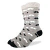 Good Luck Sock Men's Black & Grey Moustache Socks -Fashion Clothing 1214 Good Luck Sock Black and Grey Moustache Crew Socks 2000x 94546.1673378120