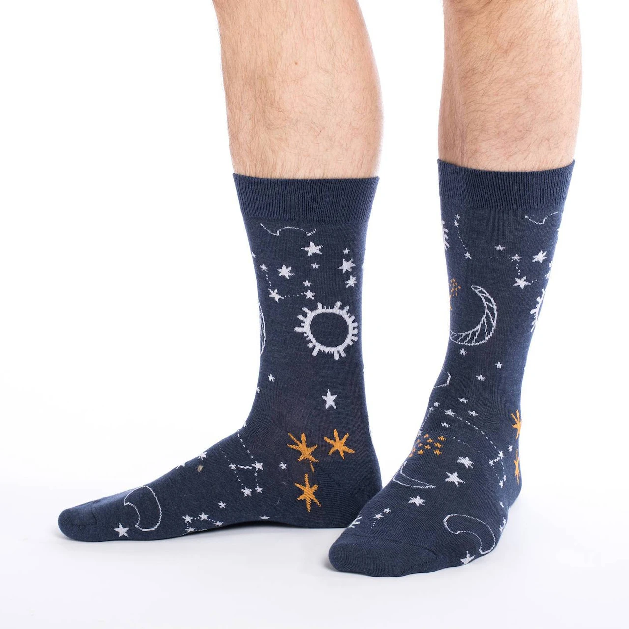 Good Luck Sock Men's Starry Nights Socks: Blue 4 Good Luck Sock Men's Starry Nights Socks: Blue - Image 2