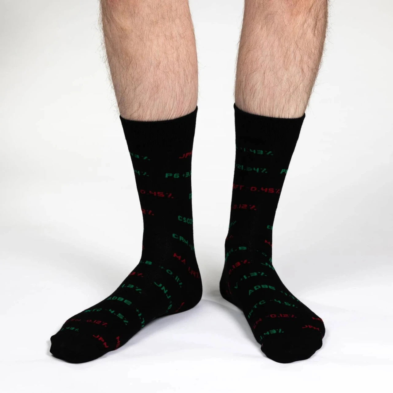 Good Luck Sock Men's Stock Market Socks: Black 4 Good Luck Sock Men's Stock Market Socks: Black - Image 2