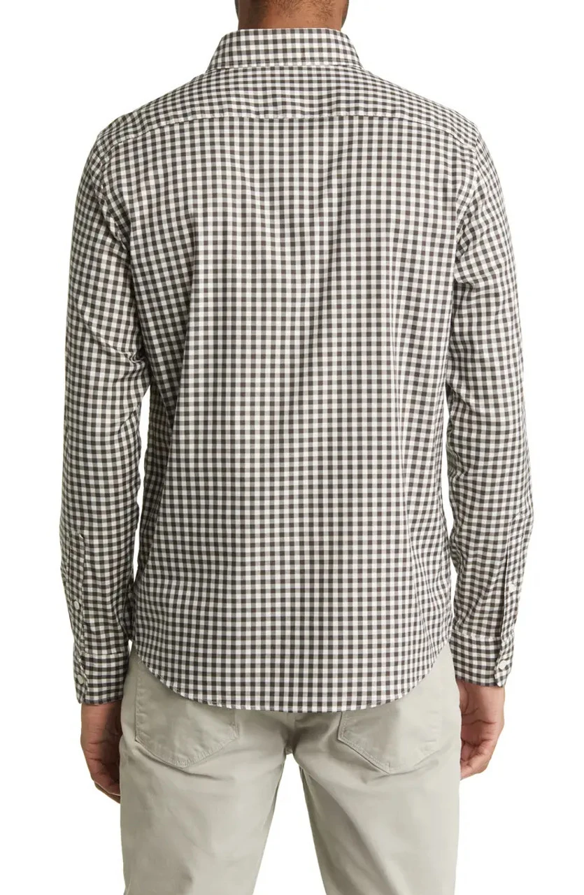 Faherty The Movement™ Shirt: Java Cream Gingham 5 Faherty The Movement™ Shirt: Java Cream Gingham - Image 3