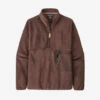 Patagonia Women's Re-Tool Fleece 1/2-Zip Pullover: Dusky Brown - Cone Brown X-Dye -Fashion Clothing 25340 DBNX 51473.1666465820