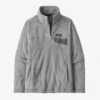 Patagonia Women's Re-Tool Snap-T® Fleece Pullover: Tailored Grey - Salt Grey X-Dye -Fashion Clothing 25443 TGSX 36292.1667420509