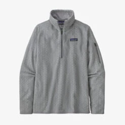 Patagonia Women's Better Sweater® 1/4-Zip Fleece: Frozen Jaquard - Salt Grey