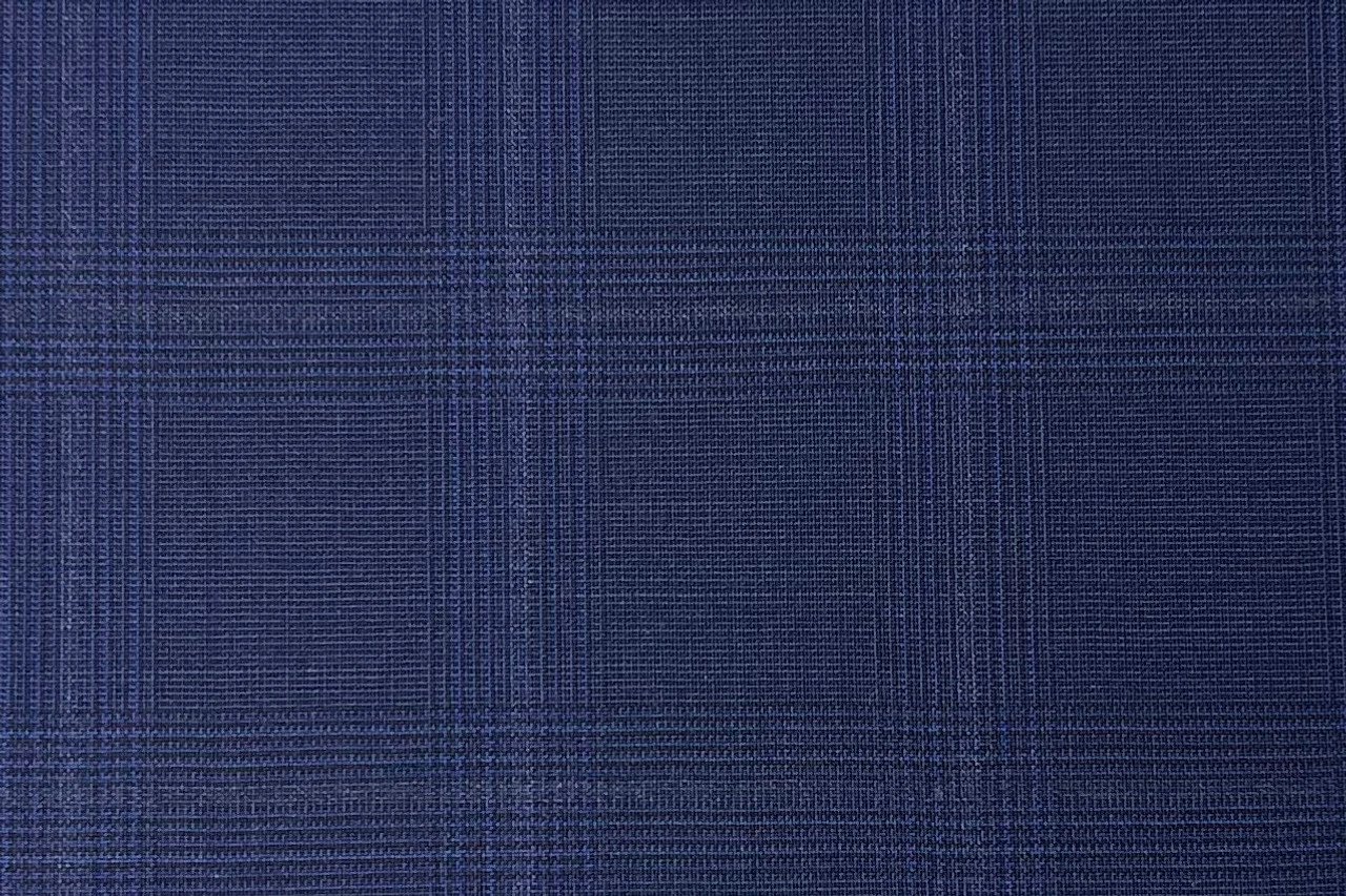 Prive By MaxMan Blue Plaid Suit