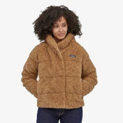 Patagonia Women's Recycled High Pile Fleece Down Jacket: Bearfoot Tan -Fashion Clothing 26760 BRTA OM1 2 98512.1676400192