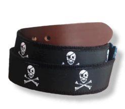 Leatherman Black Pirate Skull Belt
