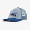 Patagonia P-6 Logo LoPro Trucker Hat: Steam Blue -Fashion Clothing 38283 STME 76826.1678140187