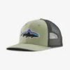 Patagonia Fitz Roy Trout Trucker Hat: Salvia Green -Fashion Clothing 38288 SLVG 03672.1678140542
