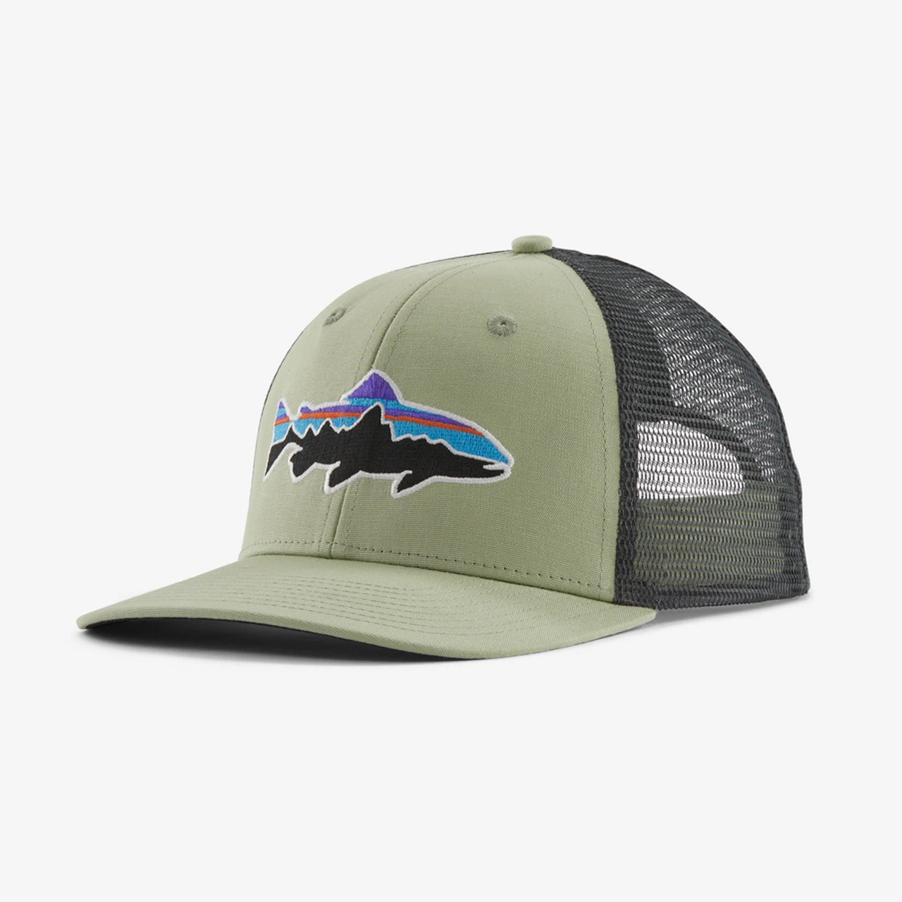 Patagonia Fitz Roy Trout Trucker Hat: Salvia Green 3 Patagonia Fitz Roy Trout Trucker Hat: Salvia Green