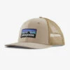 Patagonia P-6 Logo Trucker Hat: Oar Tan W/ Classic Tan -Fashion Clothing 38289 OTNC 33840.1680292164