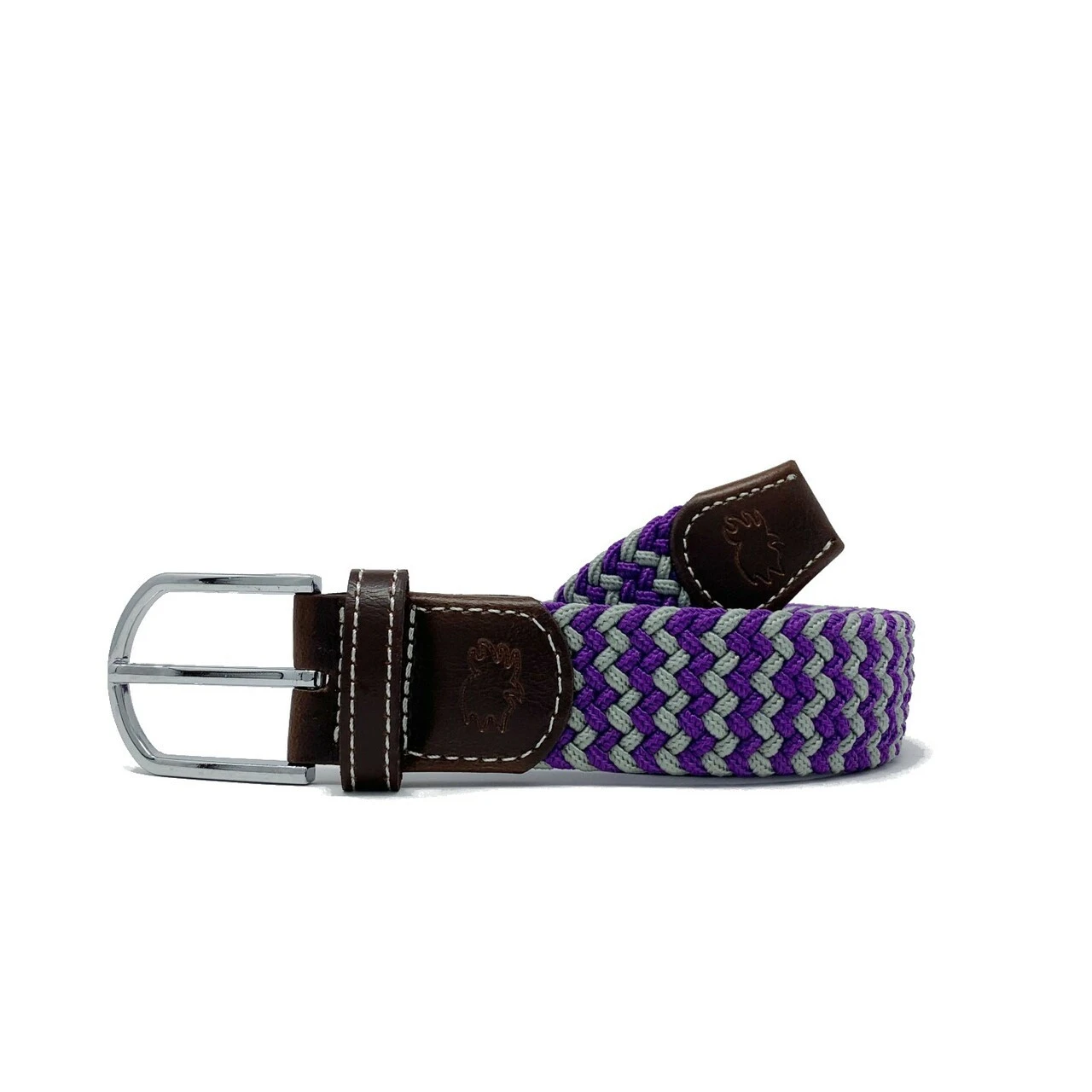Roostas The Colonial Two Toned Woven Elastic Stretch Belt - Purple/Gray 3 Roostas The Colonial Two Toned Woven Elastic Stretch Belt - Purple/Gray