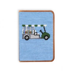 Smathers And Branson Needlepoint Scorecard Cover: Beverage Cart