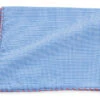 R. Hanauer Blue Gingham With Orange Whipstitch Border Pocket Square -Fashion Clothing 5068 PS 963x693 33877.1648140487