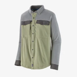 Patagonia Men's Long-Sleeved Early Rise Snap Shirt: Salvia Green