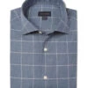 Scott Barber Sport Shirt - Melange Flannel Herringbone Windowpane - Blue -Fashion Clothing 69172 83 2000x 48151.1635191118