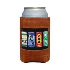 Smathers And Branson Beer Cans Needlepoint Can Cooler