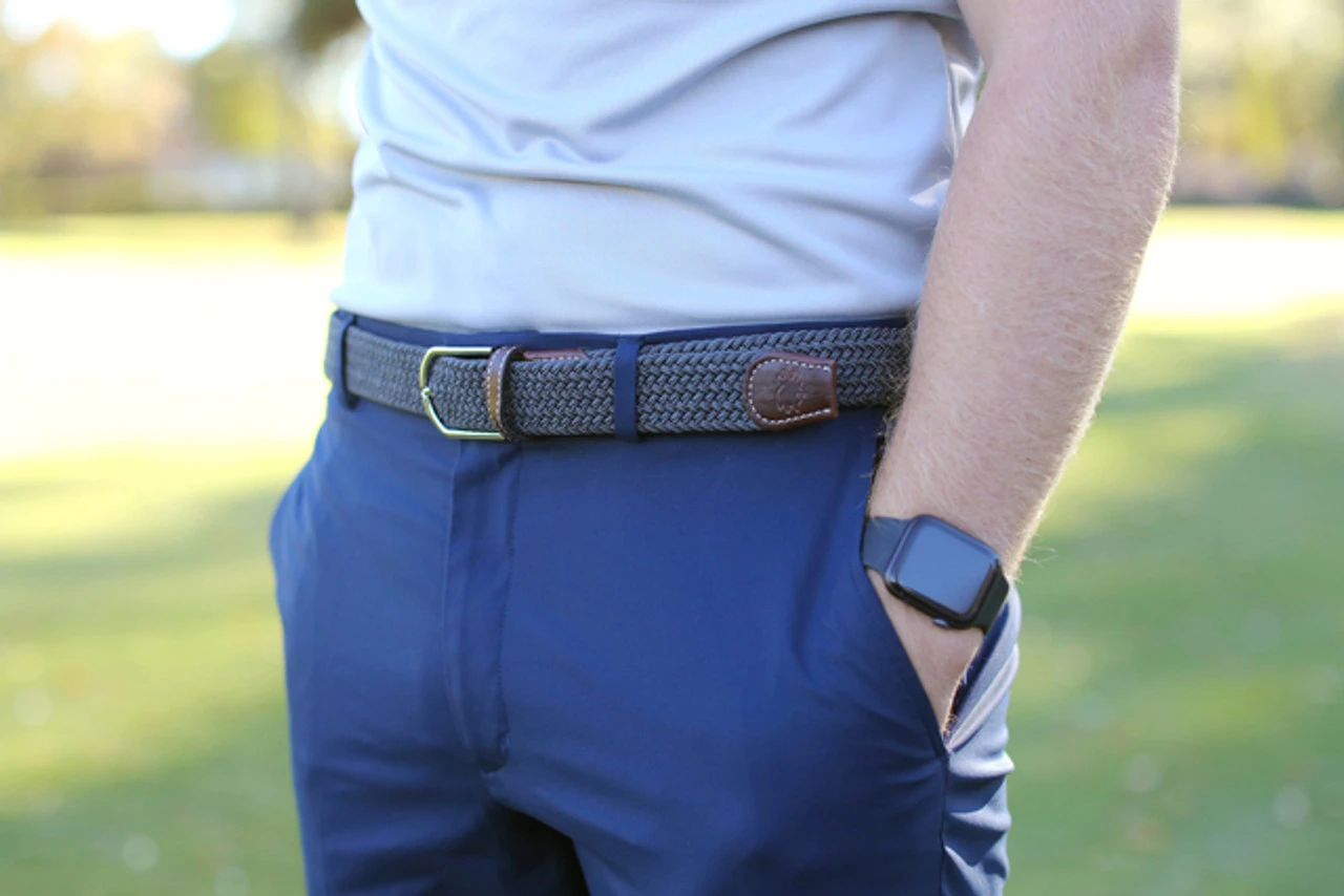 Roostas The Scottsdale Woven Elastic Stretch Belt - Grey 4 Roostas The Scottsdale Woven Elastic Stretch Belt - Grey - Image 2