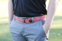 Roostas The Dublin Two Toned Woven Elastic Stretch Belt - Scarlet/Gray/White 8 Roostas The Dublin Two Toned Woven Elastic Stretch Belt - Scarlet/Gray/White -Fashion Clothing 9N2A5829 43618.1609596454 11140.1635519167
