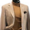 Maxdavoli By MaxMan Oatmeal Check Sport Coat -Fashion Clothing Camel Mock 02331.1666111476