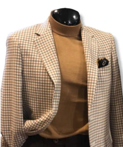 Maxdavoli By MaxMan Oatmeal Check Sport Coat