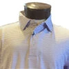 Craig Reagin Mélange Stripe Polo: Lilac/White