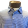 Craig Reagin Mélange Stripe Polo: Regal/Ocean -Fashion Clothing Capture 61222.1680207554