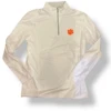 Southern Tide Clemson University Flanker Quarter Zip Pullover: White