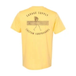 Savage Supply Custom Surfboads T-shirt: Yellow