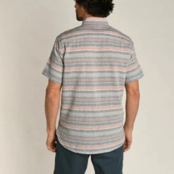 Duck Head Flint Stripe Oxford Short Sleeve Shirt: Vintage Blue -Fashion Clothing D1 1095 426 4 1800x1800 26822.1647885453