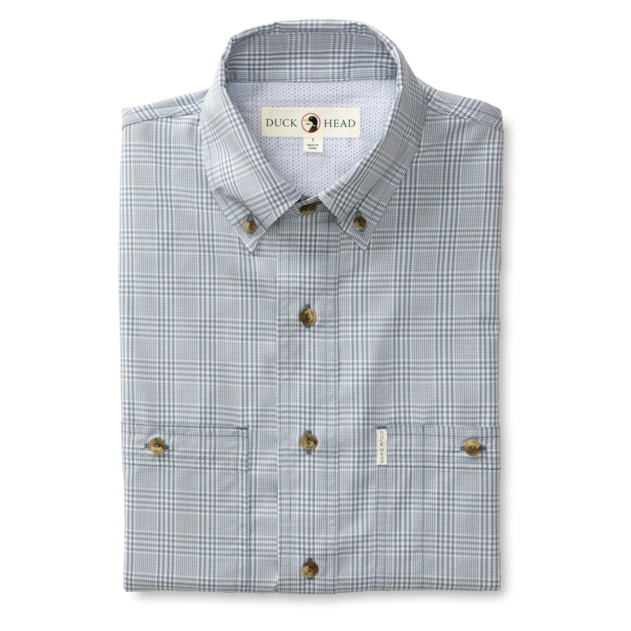 Duckhead Performance Poplin Guide Shirt - Canton Plaid: Tempest Blue 5 Duckhead Performance Poplin Guide Shirt - Canton Plaid: Tempest Blue - Image 3