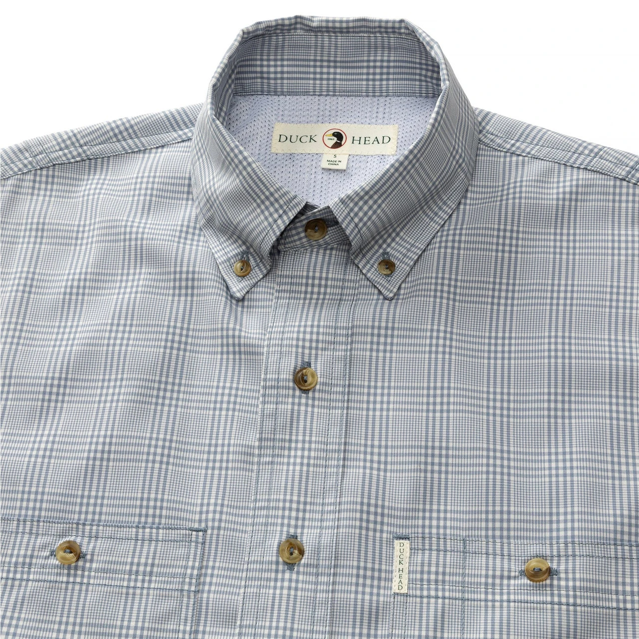 Duckhead Performance Poplin Guide Shirt - Canton Plaid: Tempest Blue 7 Duckhead Performance Poplin Guide Shirt - Canton Plaid: Tempest Blue - Image 5