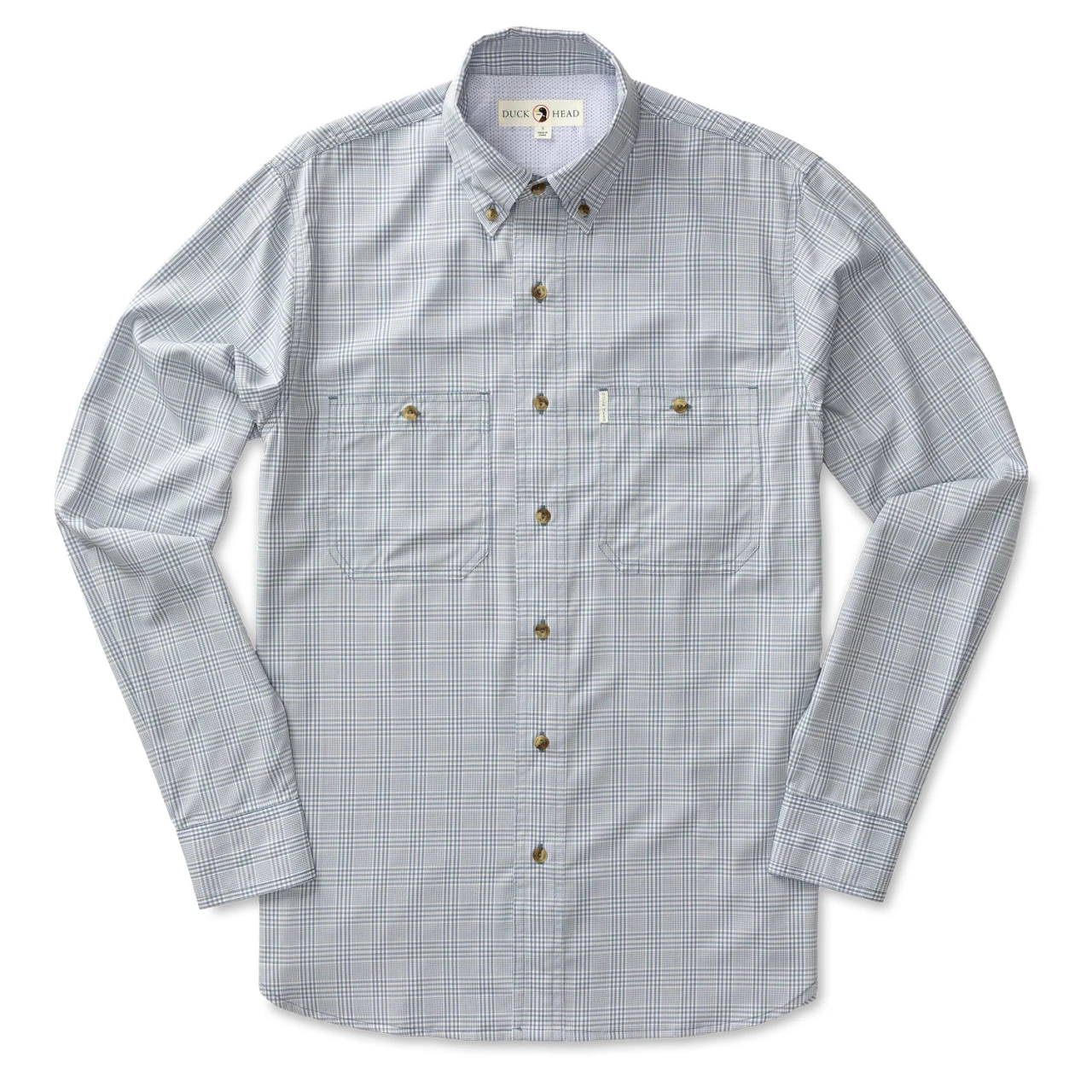 Duckhead Performance Poplin Guide Shirt - Canton Plaid: Tempest Blue 6 Duckhead Performance Poplin Guide Shirt - Canton Plaid: Tempest Blue - Image 4