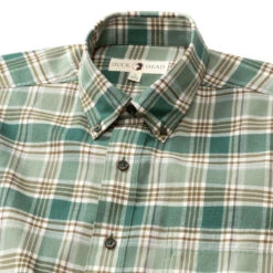 Duckhead Radford Plaid Flannel Shirt: Trekking Green -Fashion Clothing D1 1131 399 Low 3 1800x1800 48239.1665514920