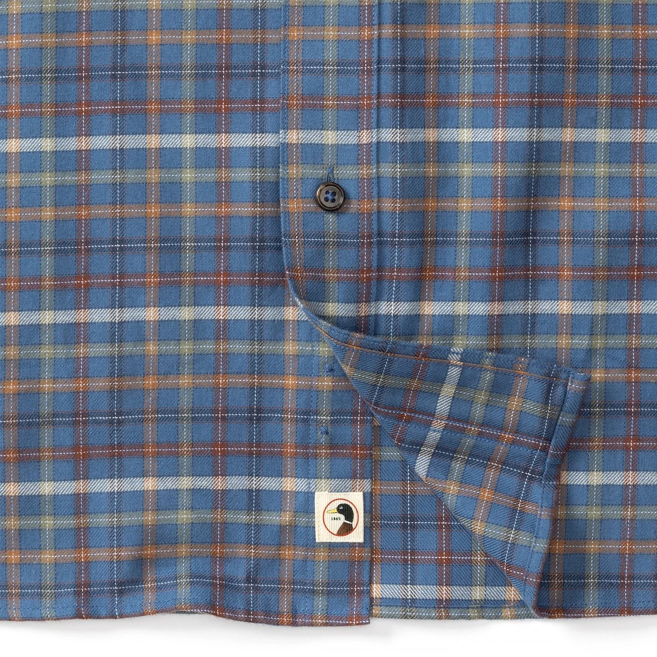 Duckhead Tazewell Plaid Flannel Shirt: Indigo Blue 6 Duckhead Tazewell Plaid Flannel Shirt: Indigo Blue - Image 4