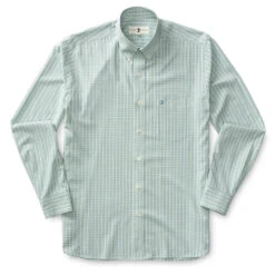 Duckhead Performance Poplin Sport Shirt - Camden Plaid: Quiet Green -Fashion Clothing D1 1203 331 Low 1800x1800 38563.1677611084
