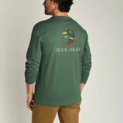Duck Head Logo Long Sleeve T-Shirt: Trekking Green Heather 7 Duck Head Logo Long Sleeve T-Shirt: Trekking Green Heather -Fashion Clothing D2 1020 399 OM 1 1800x1800 35869.1663619894