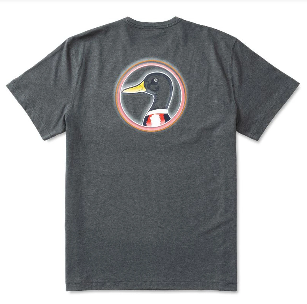 Duck Head Neon Sign Short Sleeve T-shir: Heather Charcoal 3 Duck Head Neon Sign Short Sleeve T-shir: Heather Charcoal