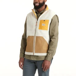 Howler Brothers Chisos Fleece Vest: Leche Con Cafe -Fashion Clothing F22 Vests Chisos Leche Con Cafe Front 1000x1000 crop center.progressive 02796.1665524693