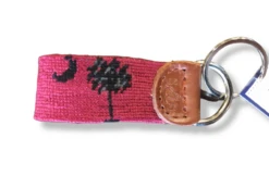 Smathers And Branson Key Fob: Black Palmetto On Garnet