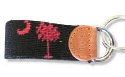 Smathers And Branson Key Fob: Garnet Palmetto On Black