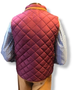 Craig Reagin Quilted Fleece Lined Vest: Burgundy -Fashion Clothing Garnet Vest 4 19115.1661376522