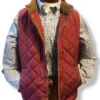 Craig Reagin Quilted Fleece Lined Vest: Burgundy 1 Craig Reagin Quilted Fleece Lined Vest: Burgundy -Fashion Clothing Garnet Vest 67727.1661376323