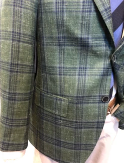 Peter Millar Harrison Sport Coat: Green Plaid -Fashion Clothing Green Plaid 2 44011.1682031956