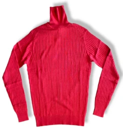 Craig Reagin Silk/Cotton Turtle Neck: Red