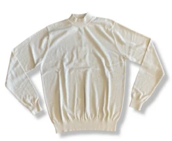 Craig Reagin Silk/Cotton Mock Turtle Neck: Ivory