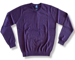 Craig Reagin Silk/Cotton V-Neck Pullover: Raisin