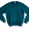 Craig Reagin Silk/Cotton V-Neck Pullover: Hunter