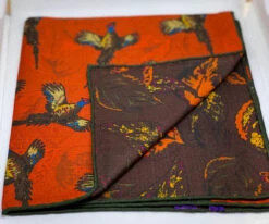 Seaward And Stearn Flying Pheasant Pocket Square: Green