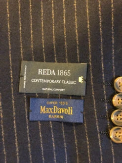 Maxdavoli By MaxMan Navy With Khaki Pinstripe Suit -Fashion Clothing IMG 4074 21581.1602280752